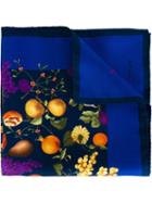 Kiton Fruits Print Pocket Square