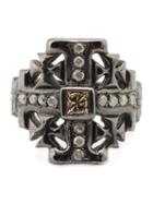 Loree Rodkin Small Maltese Cross Diamond Ring, Adult Unisex, Size: 5, Metallic