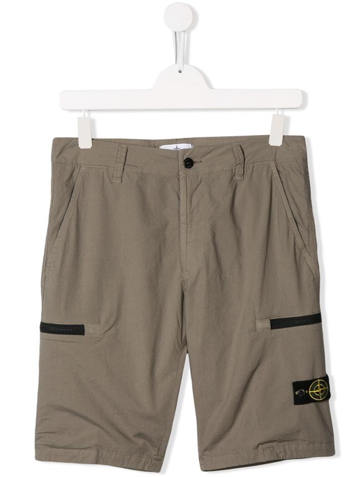 Stone Island Junior Casual Utility Shorts - Grey
