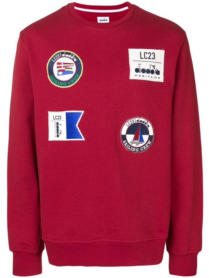 Diadora Multi Patch Sweatshirt - Red