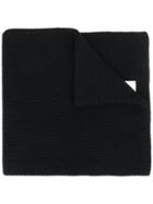 Emporio Armani Ribbed Knit Scarf - Black