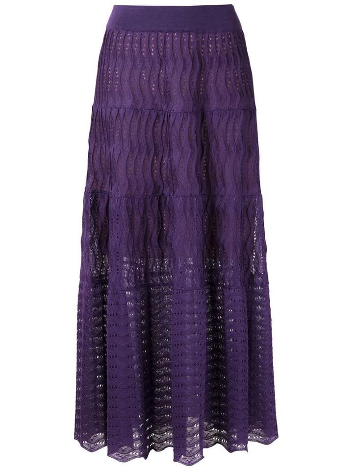Cecilia Prado Knitted Maxi Skirt - Purple