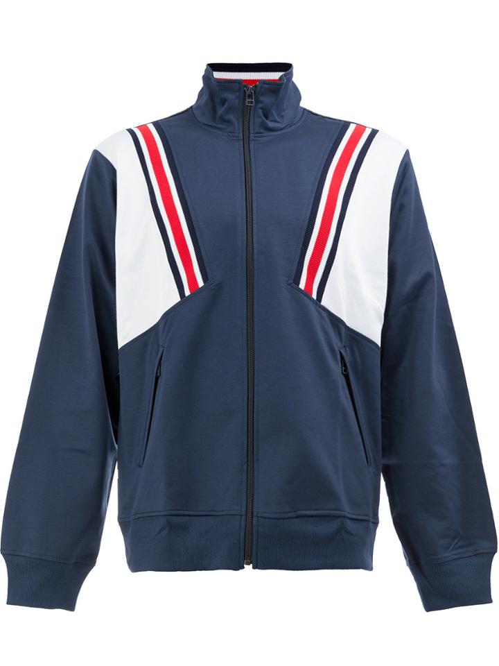 Facetasm Stripe Detailed Windbreaker Jacket - Blue