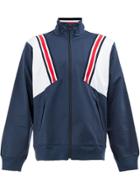 Facetasm Stripe Detailed Windbreaker Jacket - Blue