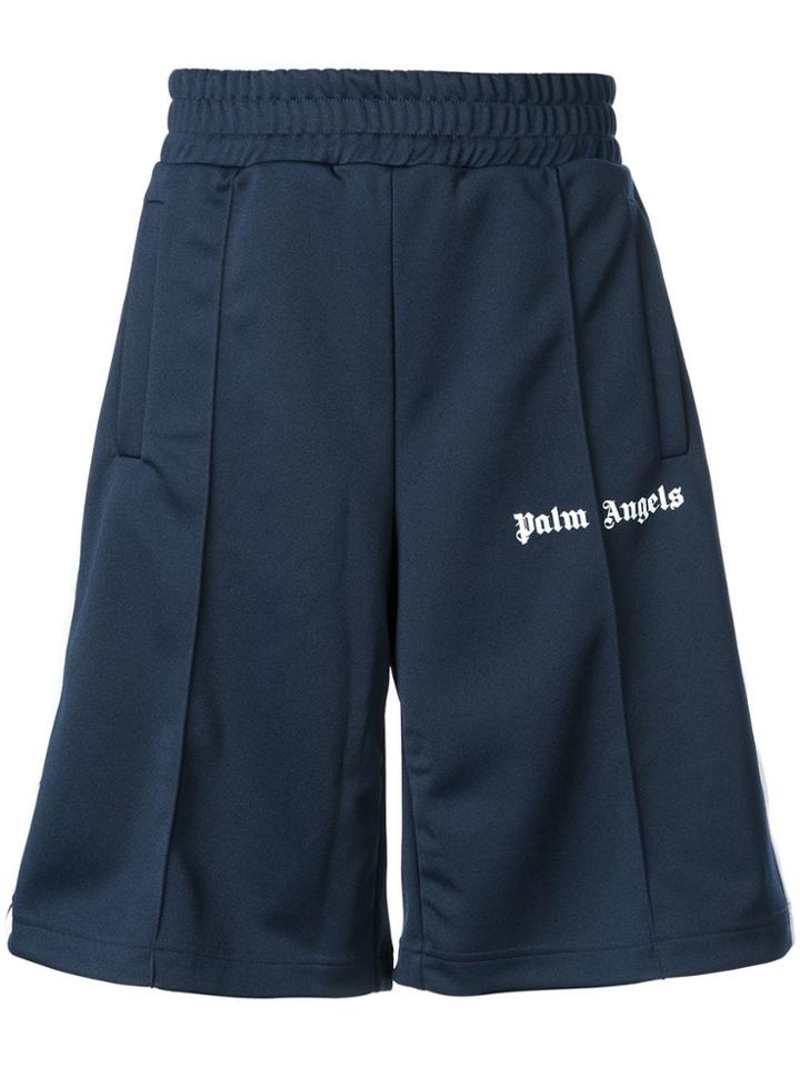 Palm Angels Logo Track Shorts - Blue