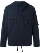 Stone Island Shadow Project - Cargo Pocket Hoodie - Men - Cotton/polyamide - M, Blue, Cotton/polyamide