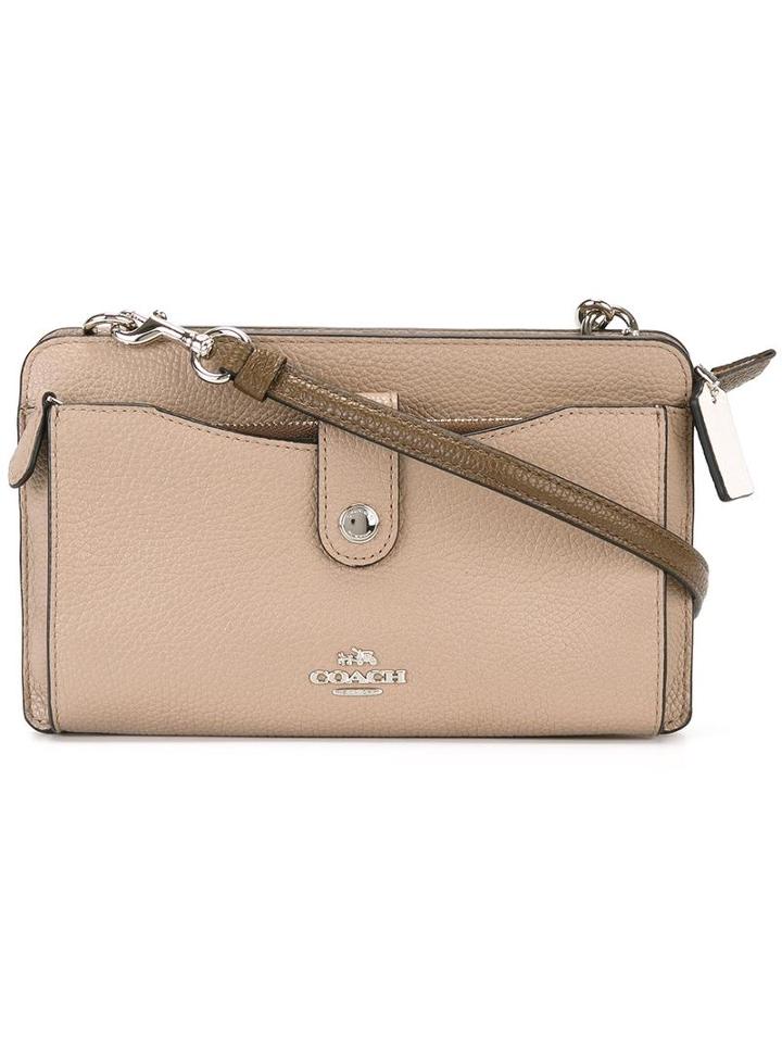 Coach Pop Up Crossbody Bag, Women's, Nude/neutrals, Calf Leather