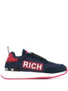 John Richmond Logo Patch Sneakers - Blue
