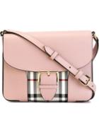 Burberry Small Horseferry Check Crossbody Bag, Women's, Pink/purple, Leather/polyamide