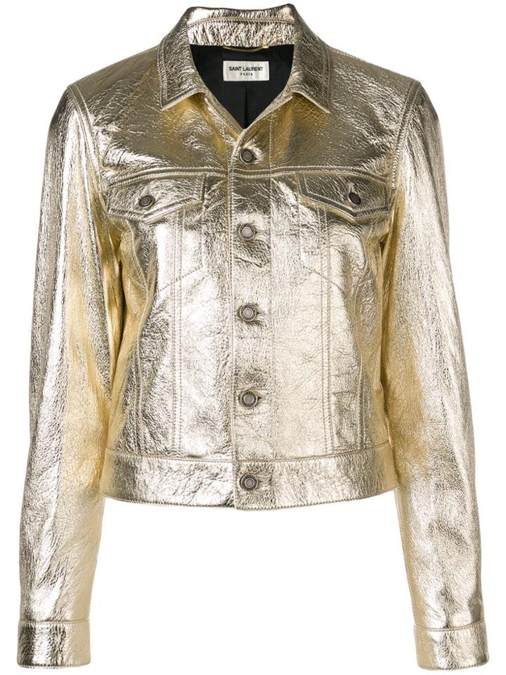 Saint Laurent Boxy-fit Jacket - Gold