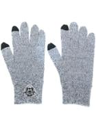Kenzo 'mini Tiger' Knit Gloves, Adult Unisex, Grey, Wool
