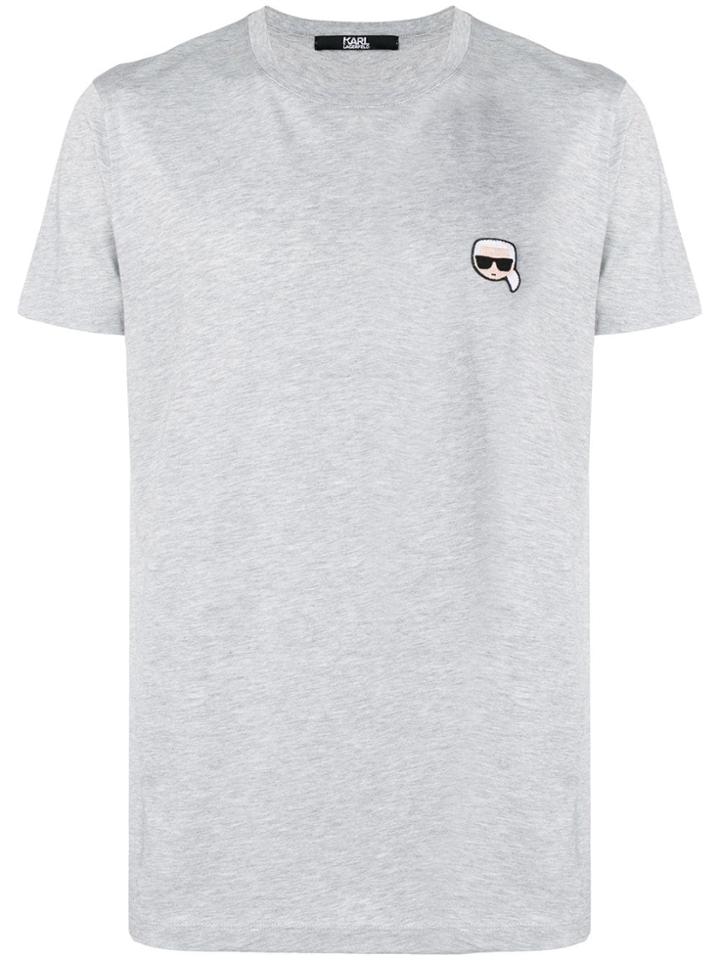 Karl Lagerfeld Ikonik Karl Patch T-shirt - Grey