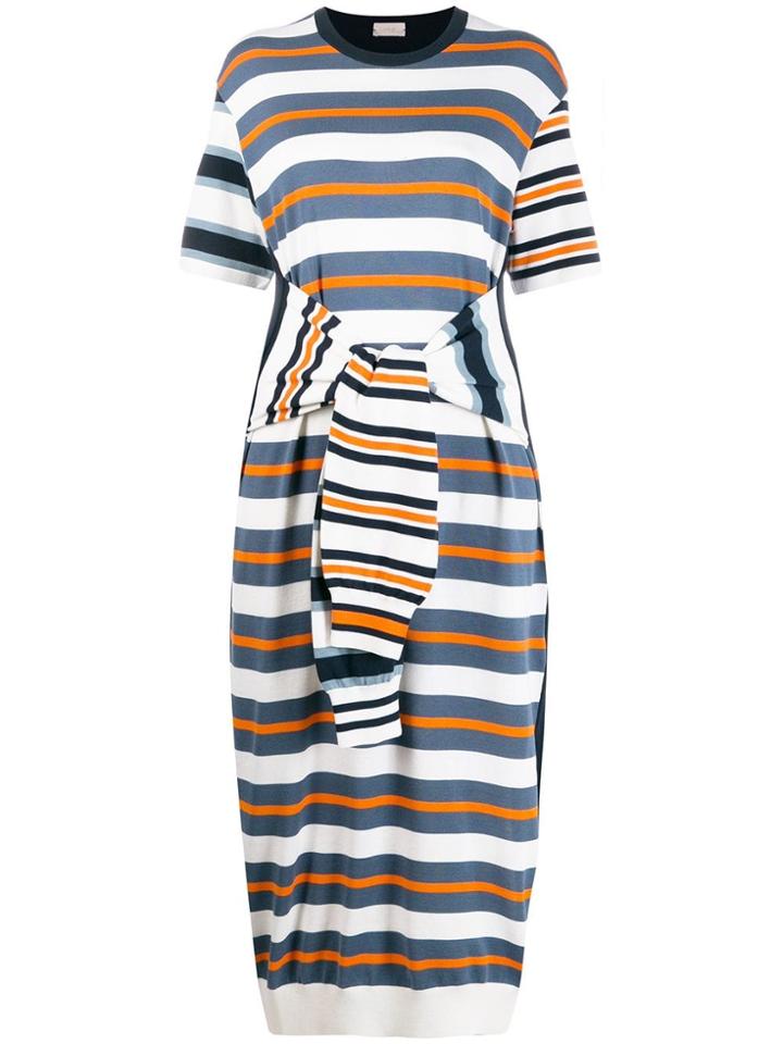 Mrz Striped T-shirt Dress - White