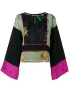 Etro - Contrast Top - Women - Silk/viscose/glass - 40, Silk/viscose/glass