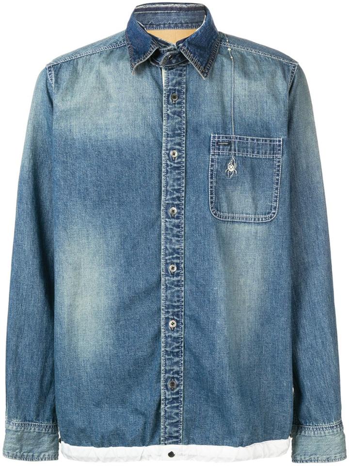 Sacai Button Denim Shirt - Blue