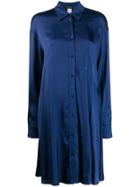 Sport Max Code Long-sleeve Shirt Dress - Blue