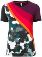 No Ka' Oi Striped Mosaic Camouflage T-shirt - Multicolour