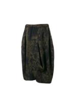 Comme Des Garçons - Printed Balloon Skirt - Women - Wool - S, Green, Wool