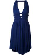 Jay Ahr V-neck Sleeveless Short Dress, Women's, Size: 34, Blue, Rayon