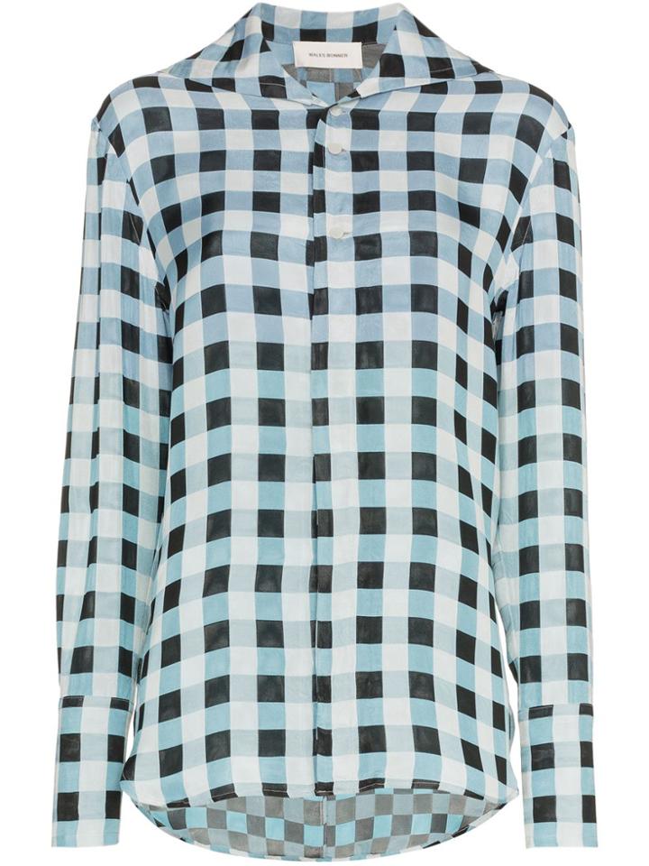 Wales Bonner Checked Shirt - Blue