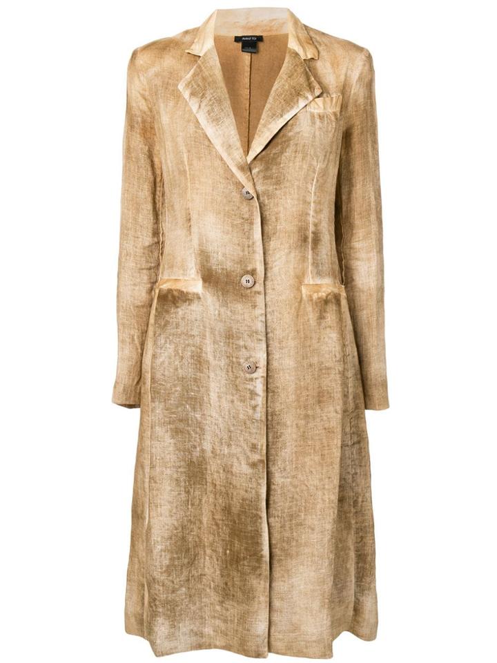Avant Toi Single-breasted Midi Coat - Brown