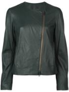 Vince Off-centre Zipped Jacket - Black