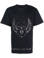 Frankie Morello Embellished Graphic T-shirt - Black