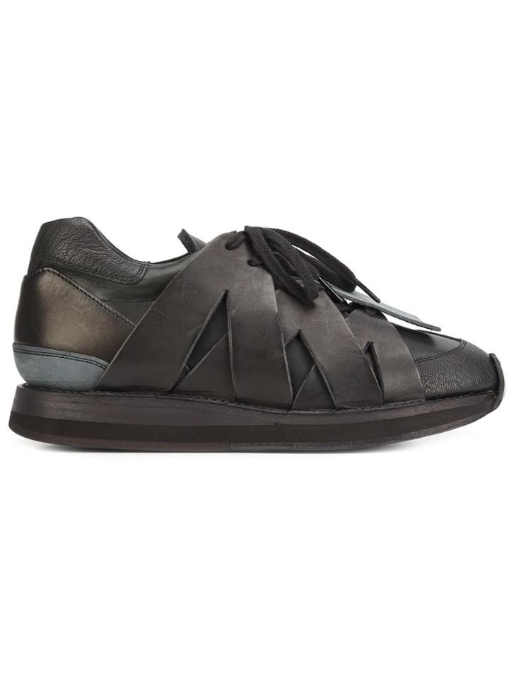 Hender Scheme Crisscross Detail Sneakers - Black