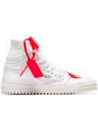 Off-white White Off-court Canvas And Leather High Top Sneakers