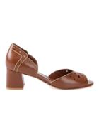 Sarah Chofakian Pierre Leather Sandals - Brown
