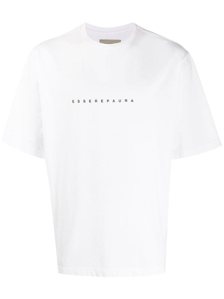 Paura Logo Stamp T-shirt - White