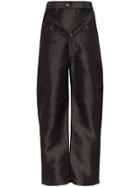 Y/project Cut-out Front Wide Leg Trousers - Grey
