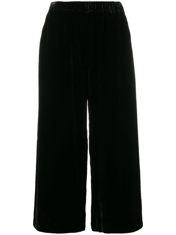 P.a.r.o.s.h. Wide Leg Cropped Trousers - Black