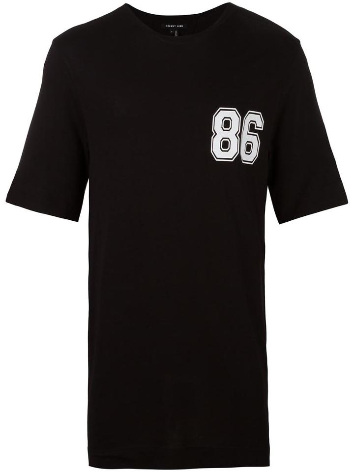Helmut Lang Oversized '86' T-shirt, Men's, Size: Large, Black, Cotton/modal