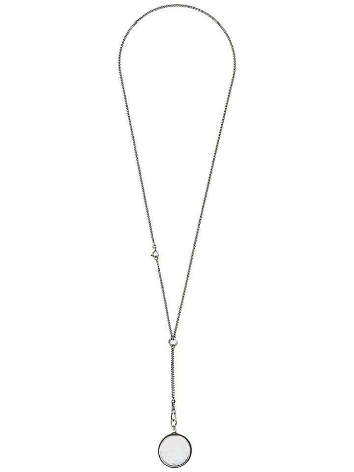 Ann Demeulemeester Crystal Pendant Necklace - Silver
