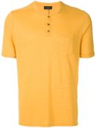 Roberto Collina Button Pocket T-shirt - Yellow & Orange
