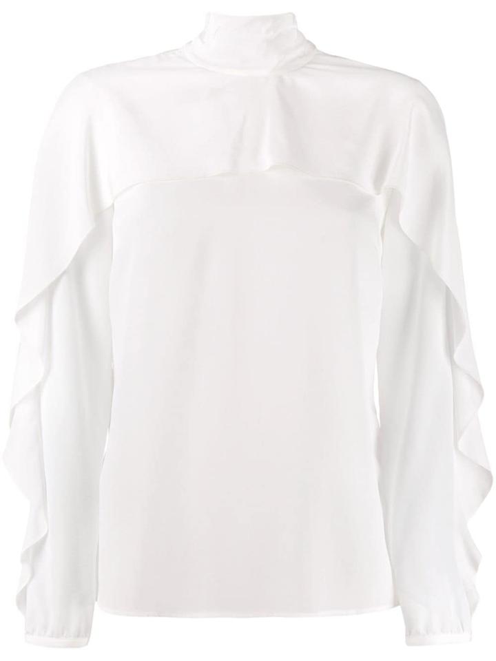 Red Valentino Red(v) Back-tie Frill Detail Blouse - White