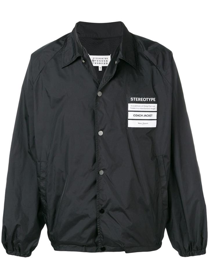 Maison Margiela 'stereotype' Patch Shirt Jacket - Black