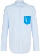 Maison Margiela Contrast Pocket Detail Shirt - Blue