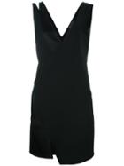 Versace Stitched Side Mini Dress, Women's, Size: 38, Black, Acetate/viscose/silk
