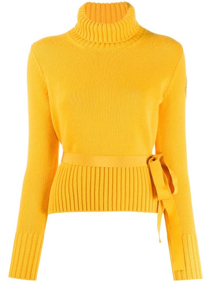 Moncler Tie Waist Jumper - Yellow