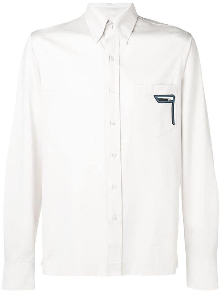 Prada Embroidered Shirt - Neutrals