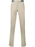 Incotex Contrast Waistband Chino Trousers, Men's, Size: 44, Brown, Cotton/elastolefin