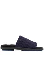 Pleats Please By Issey Miyake Pleated Mules - Blue
