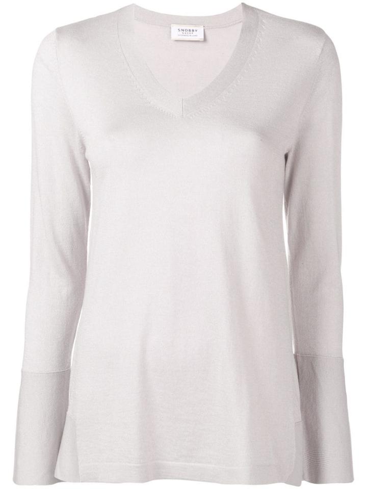 Snobby Sheep V-neck Drape Jumper - Grey