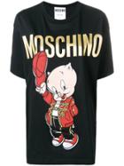 Moschino Moschino X Looney Tunes Pig Print T-shirt - Black