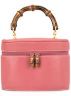 Gucci Vintage Bamboo Line Hand Bag - Pink