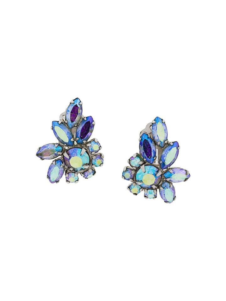 Susan Caplan Vintage 1960's Sherman Vintage Earrings - Silver
