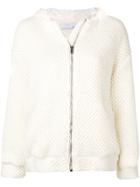 Iro Knitted Zip-up Hooded Jacket - Neutrals