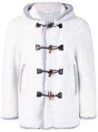 Thom Browne Tipped Duffle Coat - White